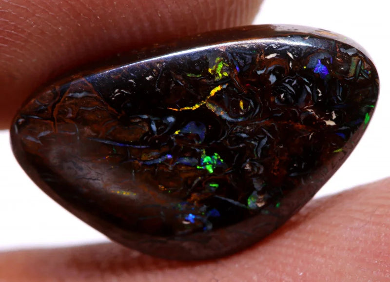 Australian Queensland  Boulder Matrix opal Polished Gemstone 8.5cts From Koroit 17x10x4.5mm BFC26