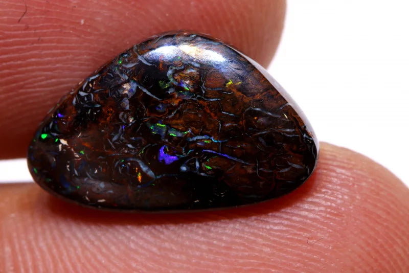 Australian Queensland  Boulder Matrix opal Polished Gemstone 8.5cts From Koroit 17x10x4.5mm BFC26