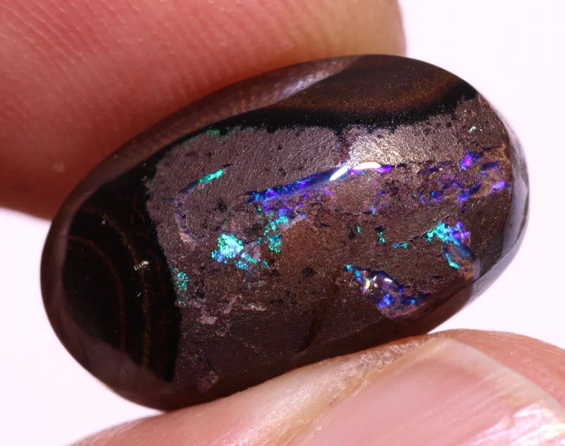 Australian Queensland  Boulder Matrix opal Polished Gemstone 10cts From Winton 17x10x5mm  BFC32