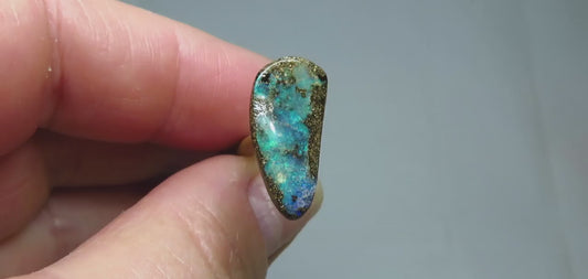 Queensland Boulder opal Polished Gemstone 4cts From Winton 19x10x3mm BFC47