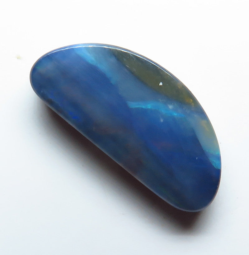 Australian Queensland Boulder opal Polished Gemstone 4.51cts From Winton with some blue colours 18X8X3mm BFO35