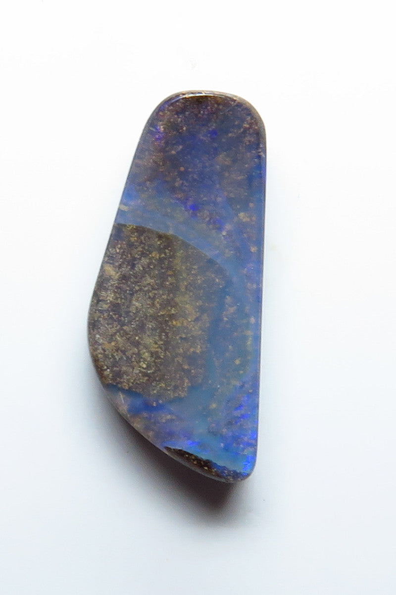 Australian Queensland Boulder opal Polished Gemstone 4.10cts From Winton with some blue colours 18x8x3mm BFO36
