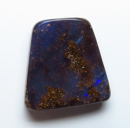 Australian Queensland Boulder opal Polished Gemstone 4.90cts From Winton with bits of colour 13x13x3mm BFO07