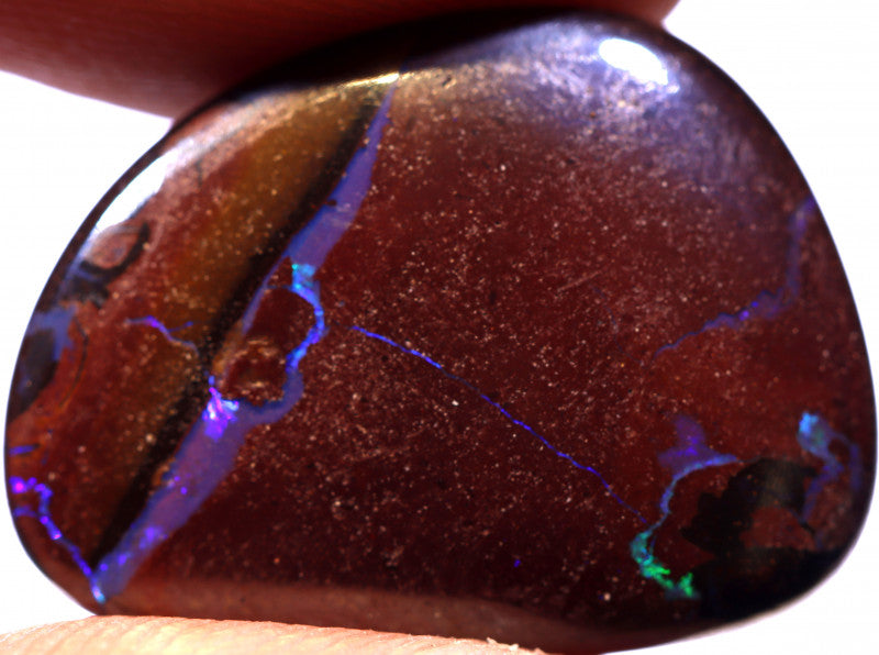 Australian Queensland Boulder Matrix opal Polished Gemstone 14cts From Yowah some green/blue colours 26x15x6mm BFO1031