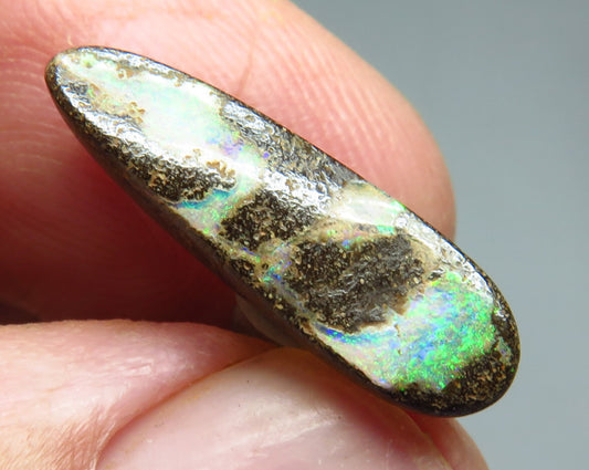 Australian Queensland Boulder opal Polished Gemstone 4.87cts From Winton some nice multi colours 21x7x4mm BFO43