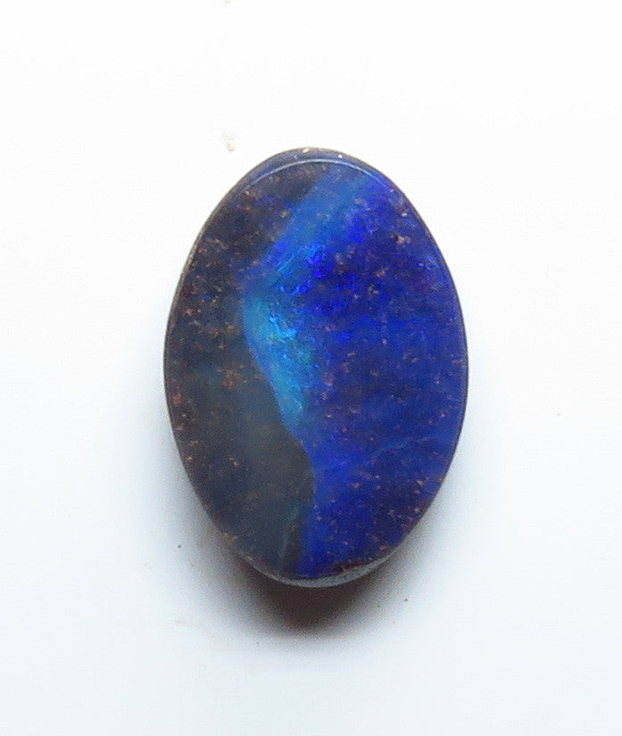 Australian Queensland Boulder opal Polished Gemstone 2.70cts From Winton with some blue green colours 12x8x3mm BFO27