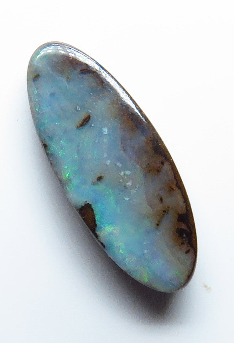 Australian Queensland Boulder opal Polished Gemstone 4.90cts From Winton with some blue green colours 19x8x3mm BFO26