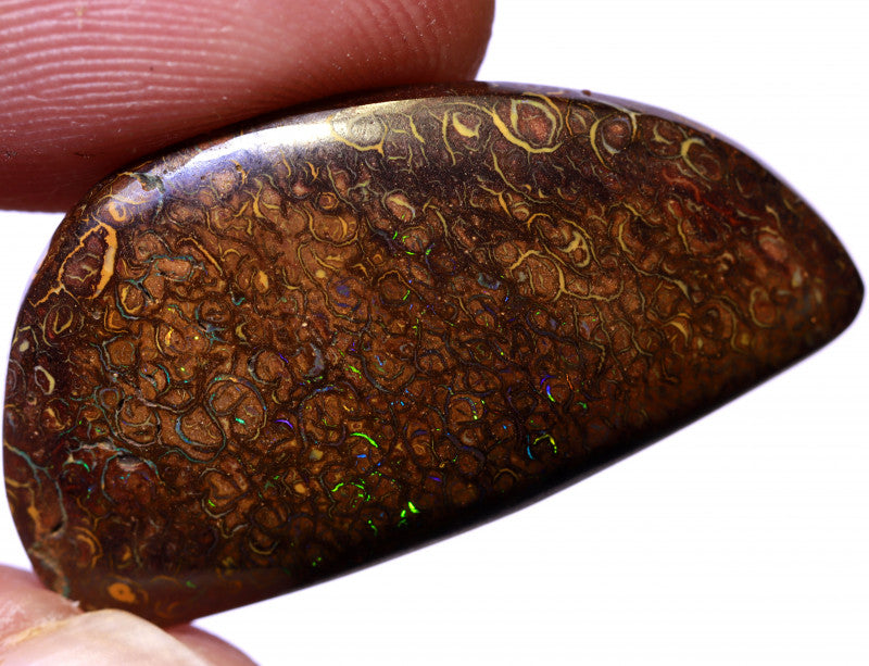 Australian Queensland Boulder Matrix opal Polished Gemstone 21cts From Yowah Veins with Multi colour fires 29x15x6mm BFO1074
