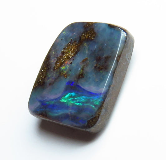 Australian Queensland Boulder opal Polished Gemstone 4.00cts From Winton with bits of colour 11x10x3mm BFO21