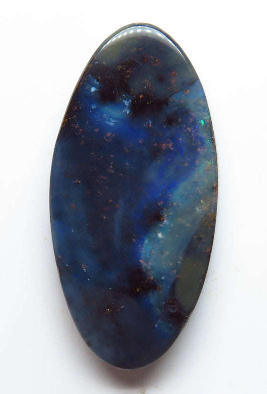 Australian Queensland Boulder opal Polished Gemstone 18cts From Winton with bits of colour 29x14x4mm BFO05