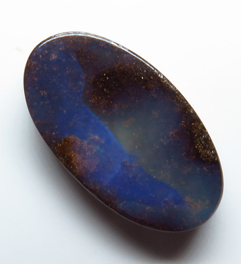 Australian Queensland Boulder opal Polished Gemstone 8.85cts From Winton with some blue colours 21x12x3mm BFO31