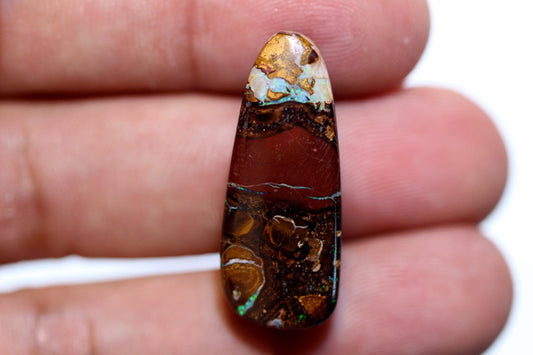 Australian Queensland Boulder Matrix opal Polished Gemstone 25cts From Yowah some bits of blue/green 29x11x7mm BFO433