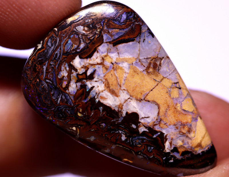Australian Queensland Boulder Matrix opal Polished Gemstone 38cts From Yowah some bits of blue 27x18x9mm BFO696