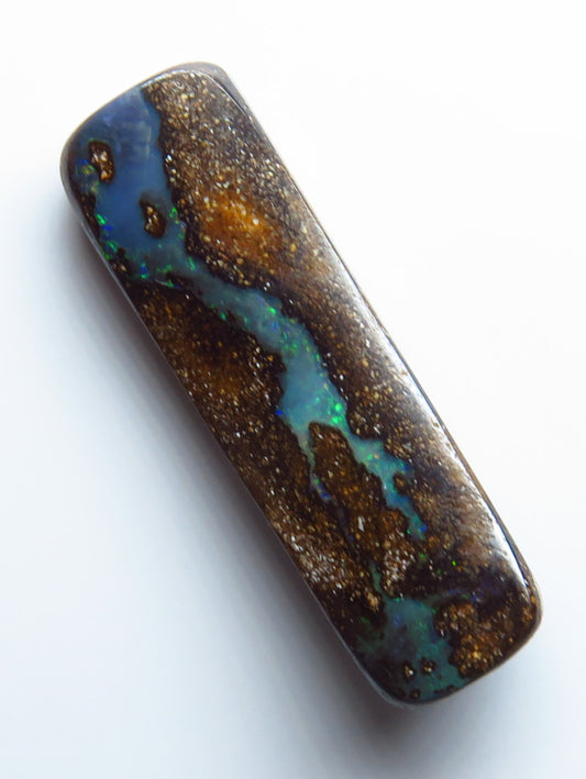 Australian Queensland Boulder opal Polished Gemstone 3.40cts From Winton with bits of colour 19x6x2mm BFO24