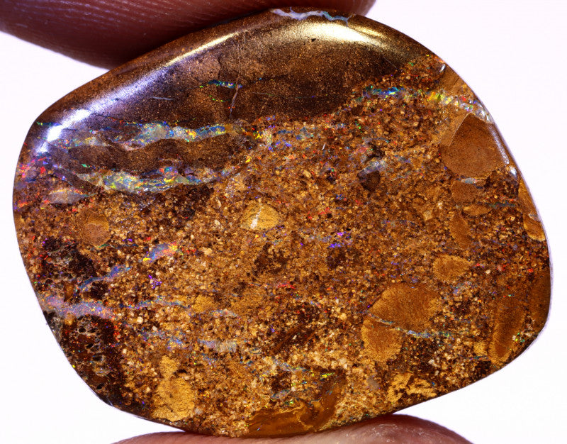Australian Queensland Boulder Matrix opal Polished Gemstone 34cts From Yowah some green/blue colours 26x20x7mm BFO886