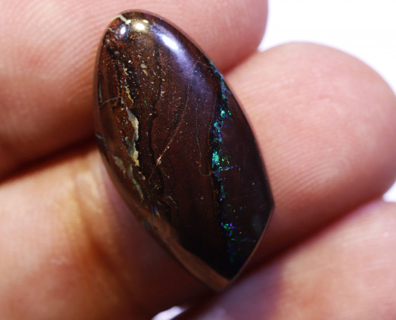 Australian Queensland Boulder Matrix opal Polished Gemstone 14.55cts From Yowah some bits of blue/green 23x11x5mm BFO1089
