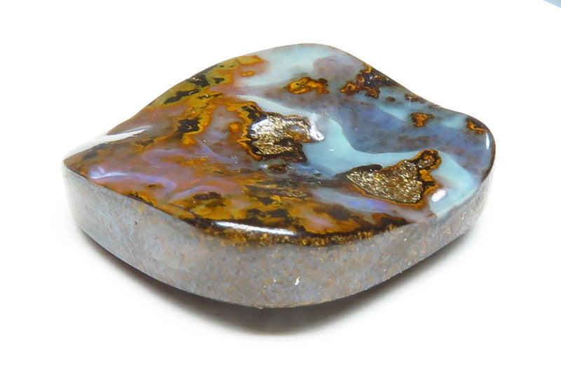 Australian Queensland Boulder opal Polished Gemstone 19.25cts From Winton with bits of colour 19x19x4mm BFO03
