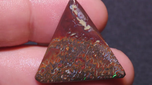 Australian Queensland Boulder Matrix opal 20cts rub / rough / preform Yowah nice stone patterns 30x27x3mm BFA07