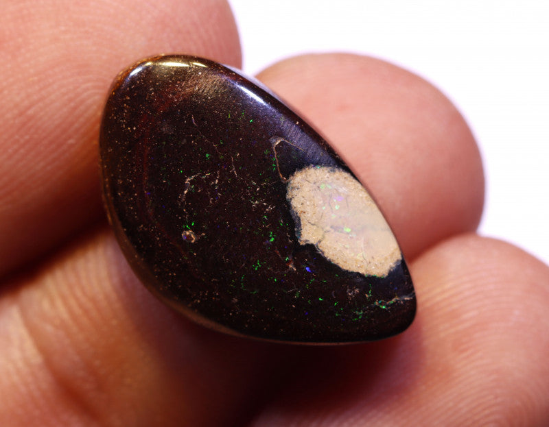 Australian Queensland Boulder Matrix opal Polished Gemstone 11.75cts From Yowah some bits of blue/green 21x13x4mm BFO1067