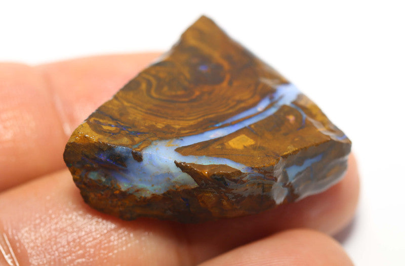 Australian Queensland Boulder opal 75cts rough Winton Low Grade vein of opal 33x30x10mm BFA22