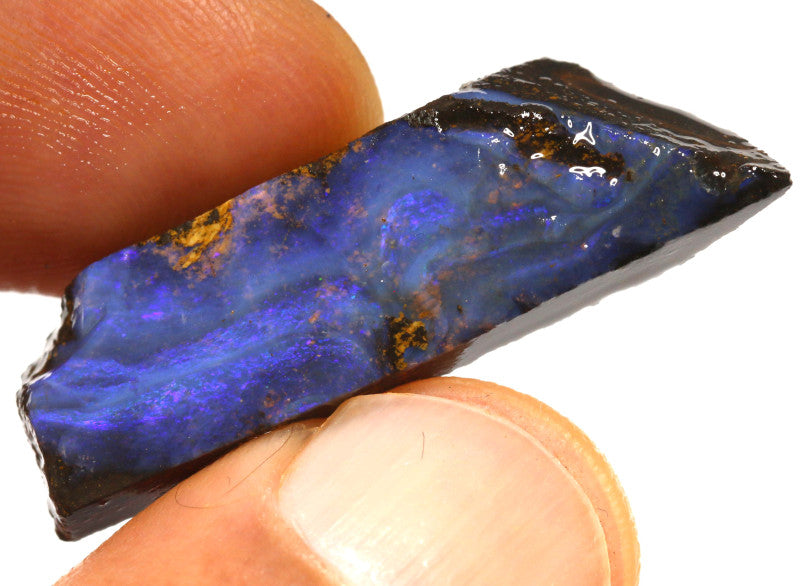 Australian Queensland Boulder opal  24cts rough Winton Low Grade Face of opal with colour 35x10x6mm BFA24