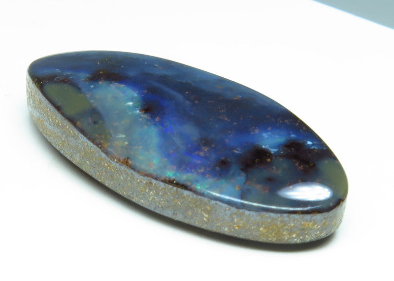 Australian Queensland Boulder opal Polished Gemstone 18cts From Winton with bits of colour 29x14x4mm BFO05
