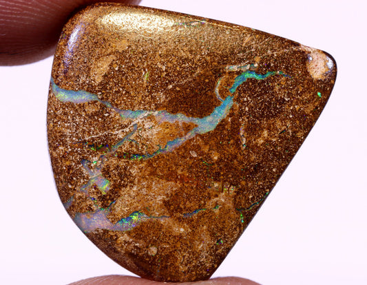 Australian Queensland Boulder Matrix opal Polished Gemstone 22.6cts From Yowah some bits of blue/green 22x22x7mm BFO896