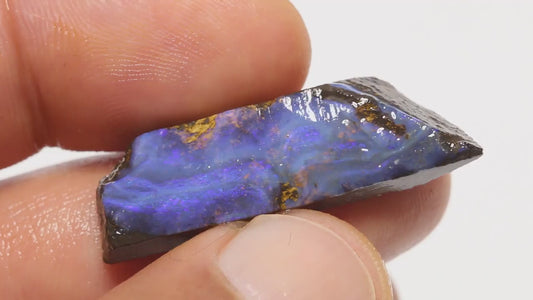 Australian Queensland Boulder opal  24cts rough Winton Low Grade Face of opal with colour 35x10x6mm BFA24