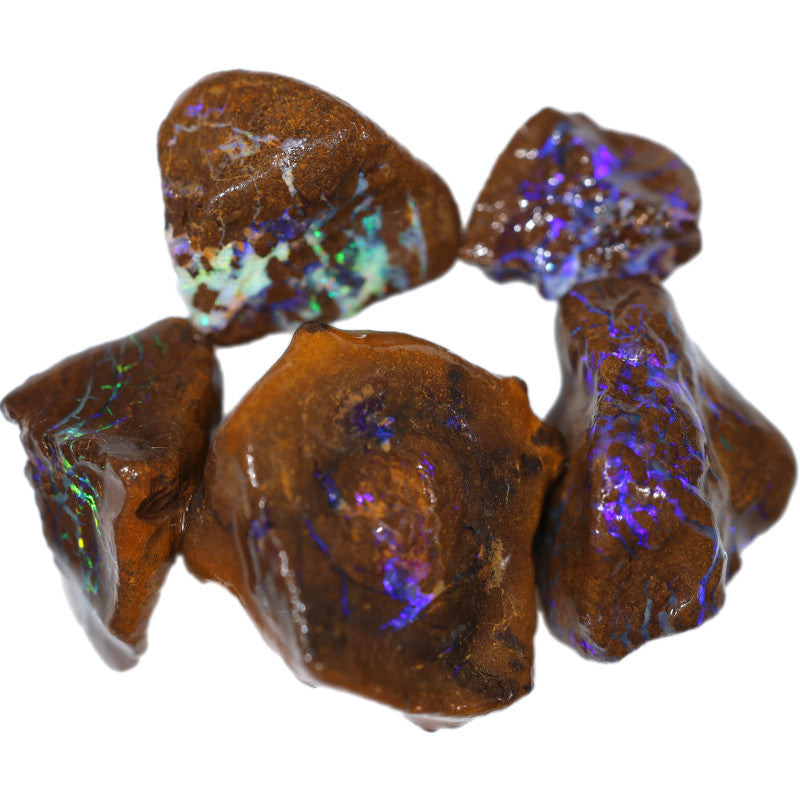 Australian Queensland Boulder Matrix opal parcel 83cts Tumbled rough Koroit lots colours lots potential 21x20x15mm to 10x8x5mm BFA43