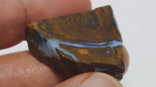 Australian Queensland Boulder opal 75cts rough Winton Low Grade vein of opal 33x30x10mm BFA22