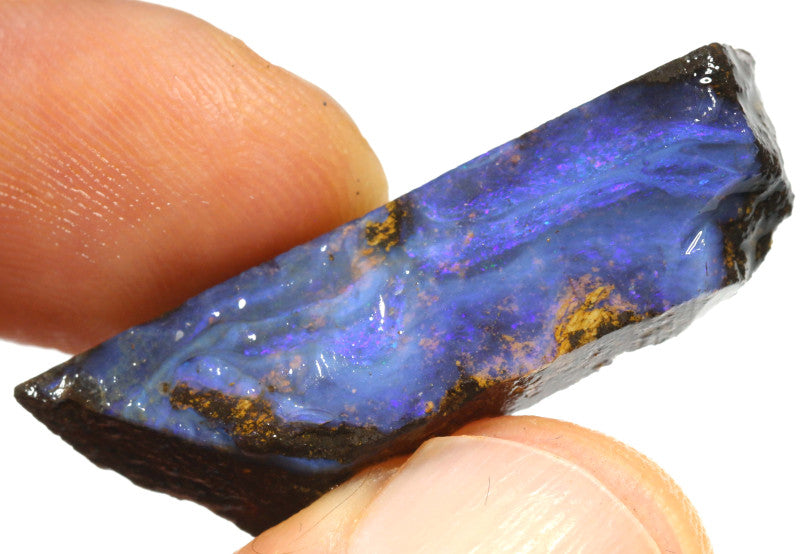 Australian Queensland Boulder opal  24cts rough Winton Low Grade Face of opal with colour 35x10x6mm BFA24