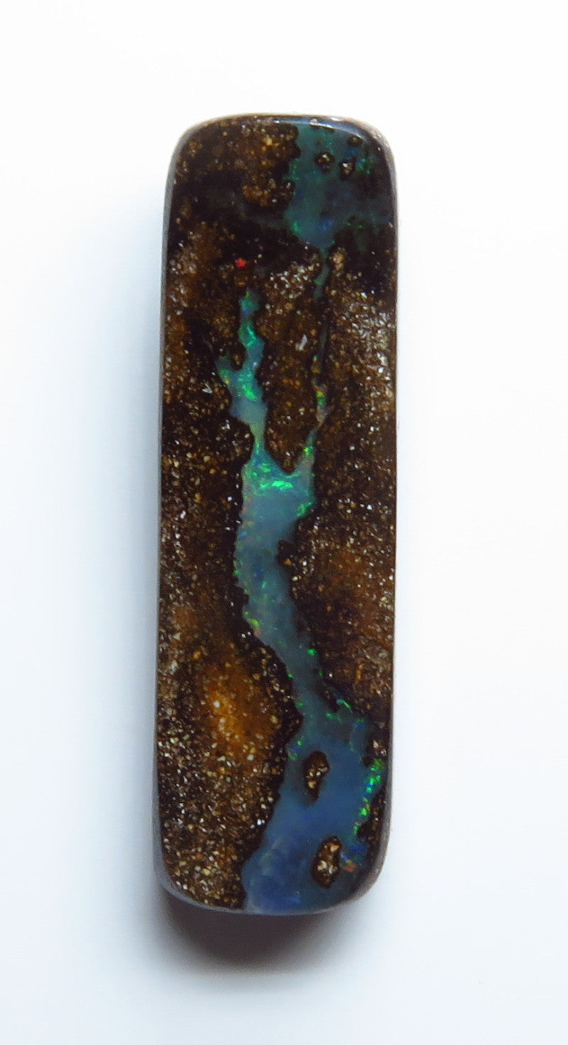 Australian Queensland Boulder opal Polished Gemstone 3.40cts From Winton with bits of colour 19x6x2mm BFO24