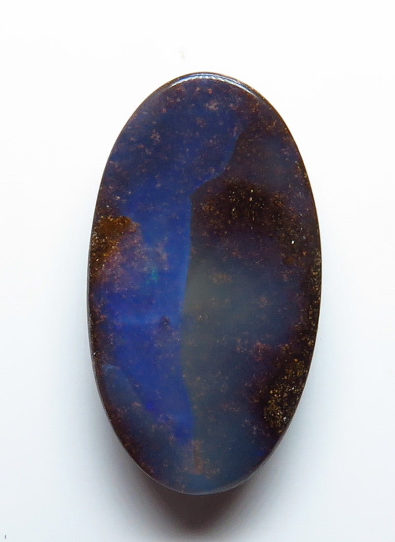 Australian Queensland Boulder opal Polished Gemstone 8.85cts From Winton with some blue colours 21x12x3mm BFO31