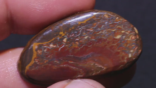 Australian Queensland Boulder Matrix opal 33cts rub / rough / preform Yowah nice stone patterns 37x20x4mm BFA08