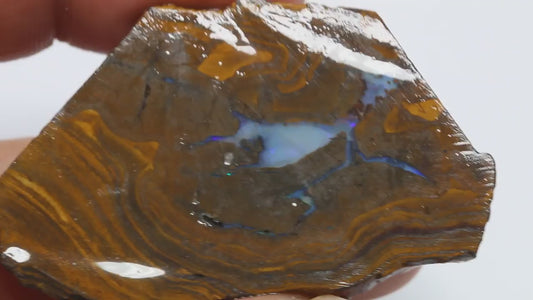 Australian Queensland Boulder opal 115cts rough Winton Low Grade vein of opal 52x30x8mm BFA26